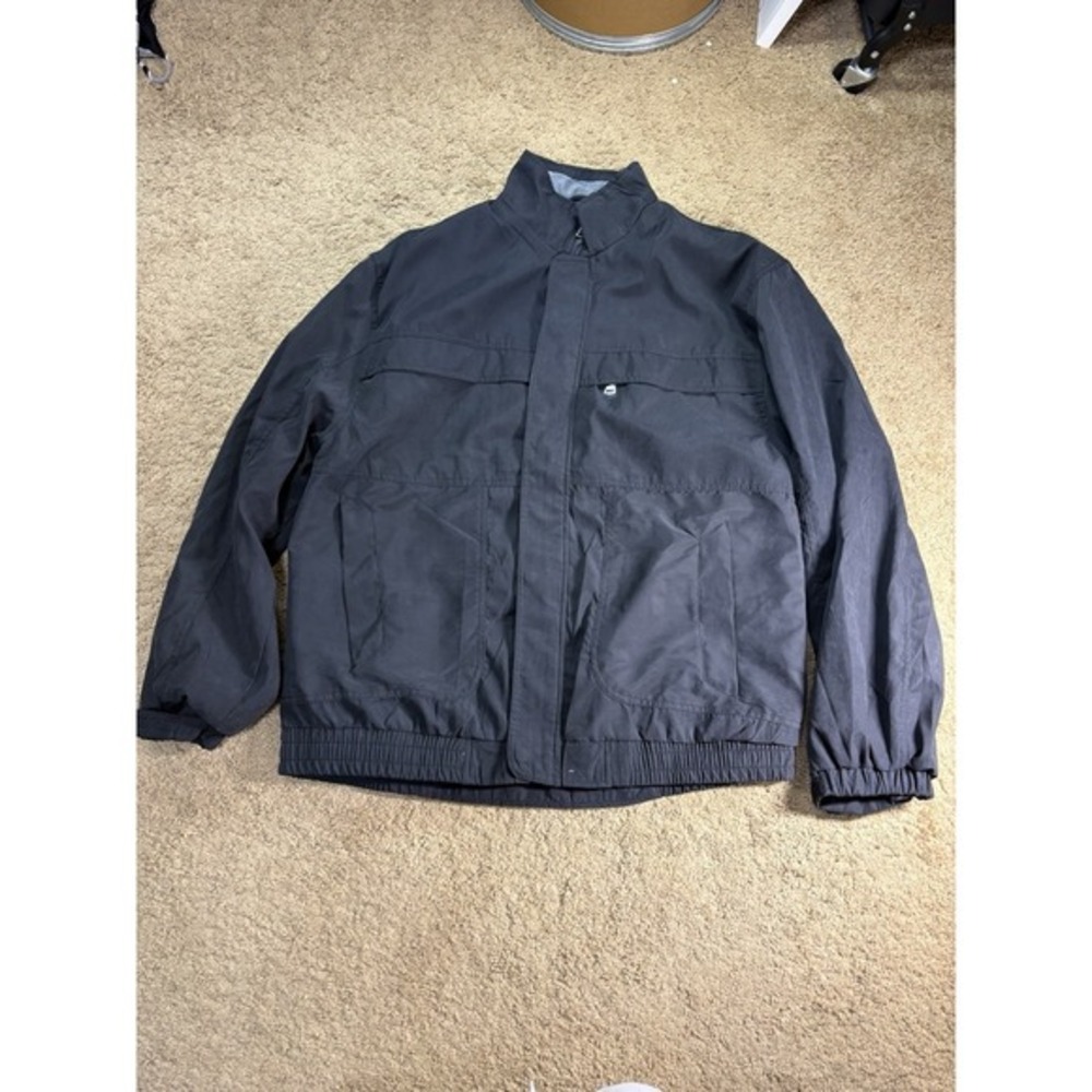 i5 Apparel Jacket Men's XXL Black Zippered Pockets Elastic Waist Mid Length
